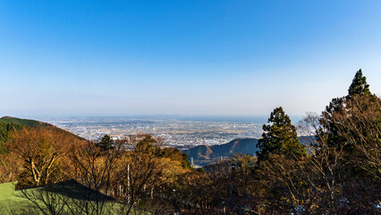 大山阿夫利神社から見る市街地／日本神奈川県伊勢原市