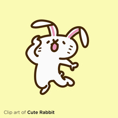 ウサギのキャラクターイラストシリーズ　「ふらつくウサギ」