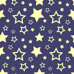 Seamless pattern with cute little stars.