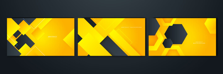 Modern black and yellow background. template corporate concept yellow black grey and white contrast background.