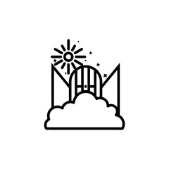 Naklejka premium heaven icon vector design templates