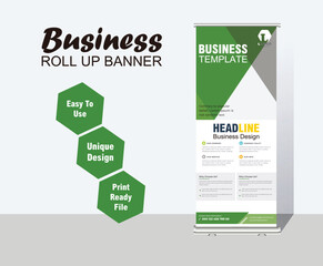 Design rolled up banner decor for company business 