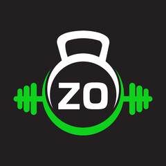 Letter ZO Fitness Gym Logo Concept. Fitness Logo Symbol Vector Template
