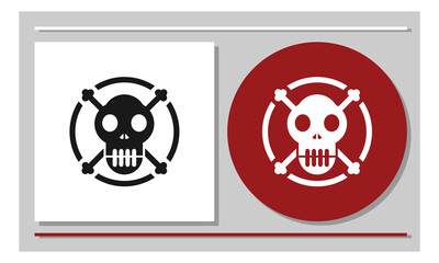 Skull logo for danger sign or no entry