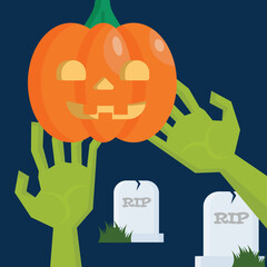 Happy Halloween Horror night - Modern Design Ideas and Concepts Vector illustration graphic template