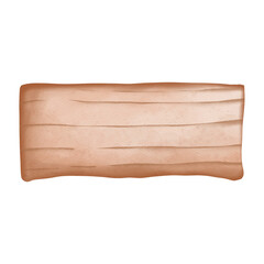 Watercolor Wooden Sign. watercolor illustration