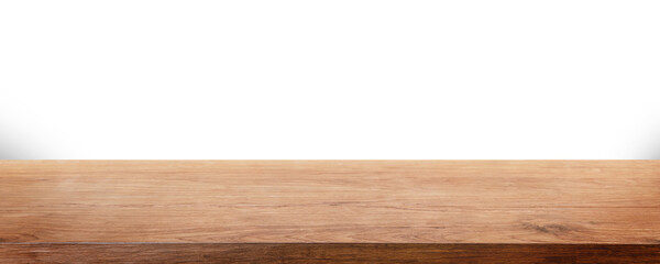Empty wood table top background - can used for display or montage your products. - 535678861