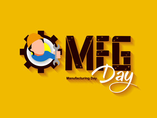 MFG Day. Manufacturing Day creative design with logo. vector illustration.