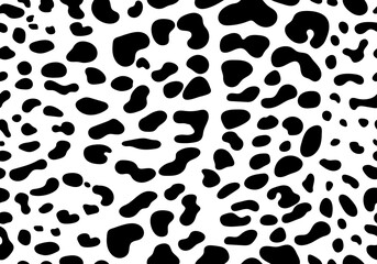 Vector black leopard print pattern animal Seamless. Leopard skin abstract for printing, cutting, and crafts Ideal for mugs, stickers, stencils, web, cover. wall stickers, home decorate and more.