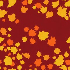 autumn leaves seamless pattern