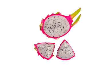 Dragon fruit isolated on transparent background