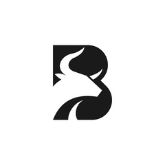 letter B bull logo