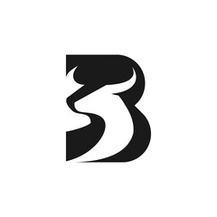 letter B bull logo