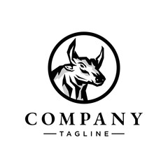 Head buffalo cow ox bull head logo design inspiration with style modern logo.