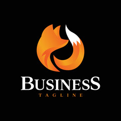 fox and letter O suitable for name company.