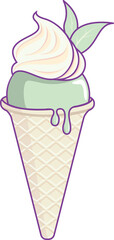 Ice cream cone vector illustration