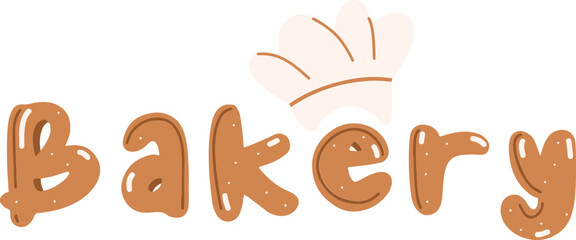 Yummy Choco Typography Bakery Illustration 
