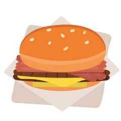 Burger flat icon,linear,outline,graphic,illustration