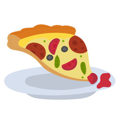 Pizza flat icon,linear,outline,graphic,illustration