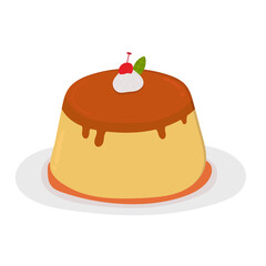 Pudding flat icon,linear,outline,graphic,illustration