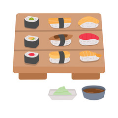 Sushi flat icon,linear,outline,graphic,illustration