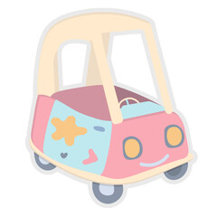 Baby Car flat icon,linear,outline,graphic,illustration