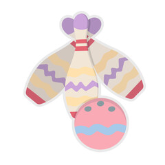 Bowling flat icon,linear,outline,graphic,illustration