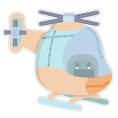 Helicopter flat icon,linear,outline,graphic,illustration