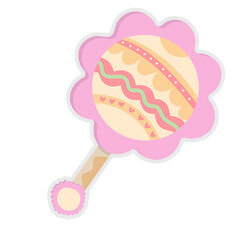 Rattle flat icon,linear,outline,graphic,illustration