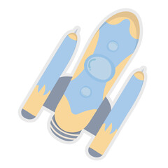 Rocket flat icon,linear,outline,graphic,illustration