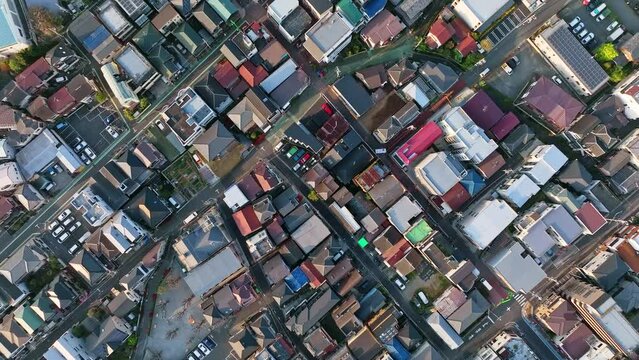 住宅地　空撮　真俯瞰