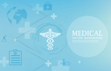 Technology vector medical background.futuristic medical icons wallpaper