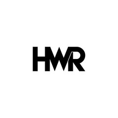 hwr lettering initial monogram logo design