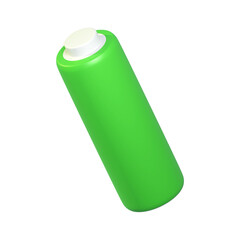 3d Rendering of battery icon object isolated on white.