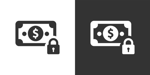 Money protection icon vector