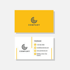 Yellow Color Business Card Design Template