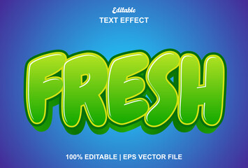 fresh text effect with text style and editable