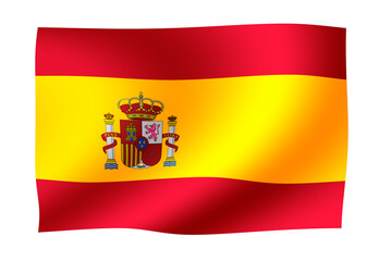 Obraz premium Waving national flag illustration | Spain