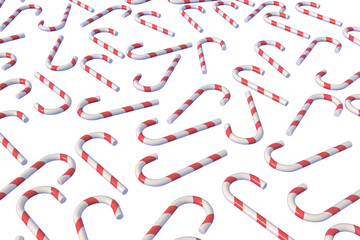 3d Rendering assect for Christmas or New year elements background with decorative  colorful staff. Gifts for holidays. Modern design. Isolated PNG illustration on transparent.