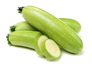 Zucchini on a white background 