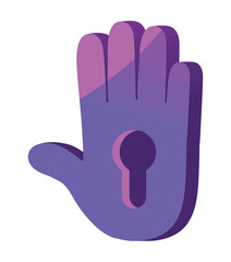 hand with keyhole data privacy