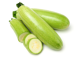 Zucchini on a white background 