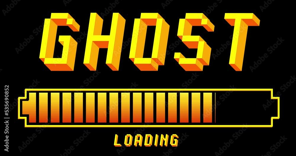 Poster ghost text with loading, downloading, uploading bar indicator. download, upload on computer screen.