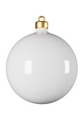 Christmas tree toy on a white background 3d render illustration