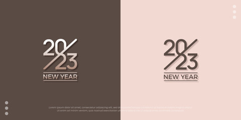 Set creative concept logo design 2023 vector illustration