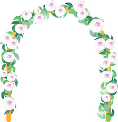 Watercolor Flower Arc