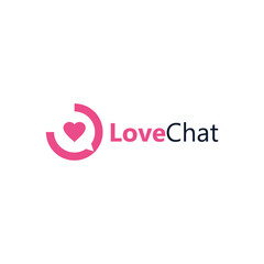 love chat logo icon vector isolated