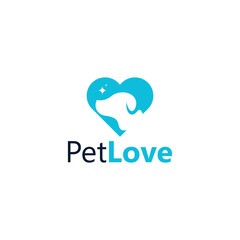 pet love logo icon vector isolated