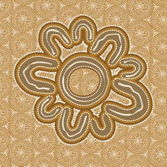 Aboriginal vector dot art design