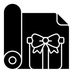 gift wrapping solid icon